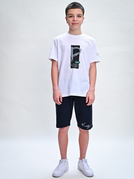 2035 Футболка д/м (белый весь размерный ряд)