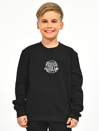 2847 Толстовка утепл. д/м (черный весь размерный ряд)