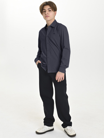 4808 Рубашка трик.(батал) дл.р. д/м (темно-синий весь размерный ряд)