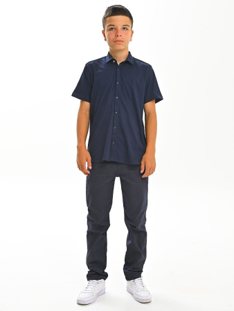 2742 Рубашка трик. к.р. (2742-т.синий-146)