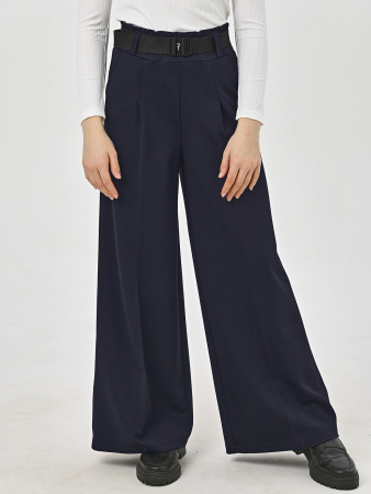 1106K Брюки палаццо д/д (темно-синий размер 34(128))