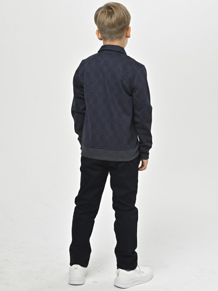 4319 Жакет д/м клетка (синий весь размерный ряд)