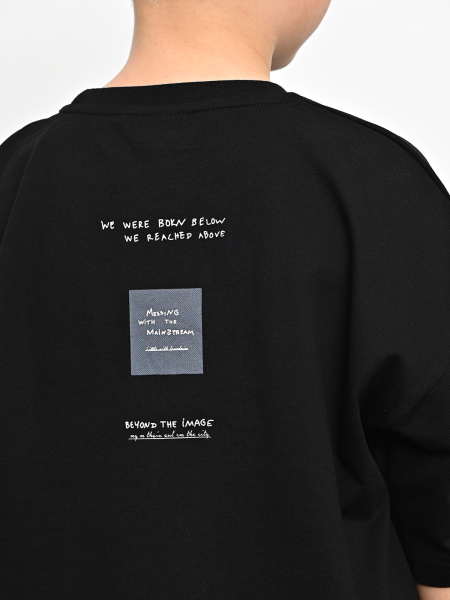 3002 Футболка д/м оверсайз (черный весь размерный ряд)