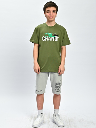 2071 Футболка д/м (хаки весь размерный ряд)