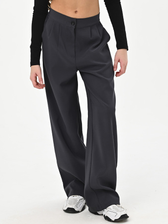 2581KG Брюки палаццо д/д (темно-серый 42(152))