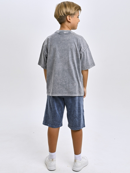 5339 Футболка оверсайз д/м (серый весь размерный ряд)