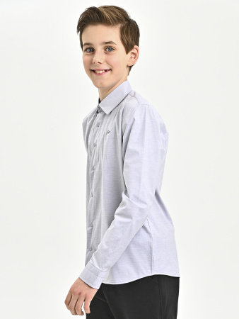 4969 Рубашка дл.р. д/м (светло-серый весь размерный ряд)