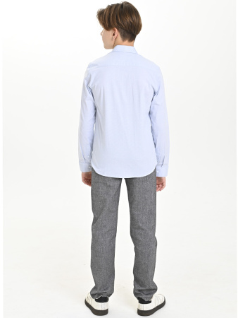 4884 Рубашка дл.р. д/м (светло-голубой меланж весь размерный ряд)