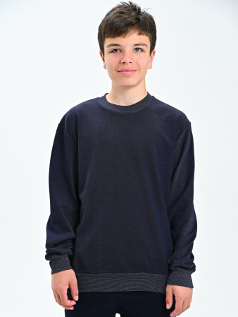 2570 Джемпер д/м (синий,меланж весь размерный ряд)