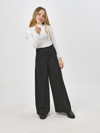 1106K Брюки палаццо д/д (черный весь размерный ряд)
