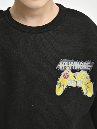 225550 Толстовка утепл. д/м (черный весь размерный ряд)