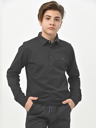 4944 Поло дл.р. д/м (серый весь размерный ряд)