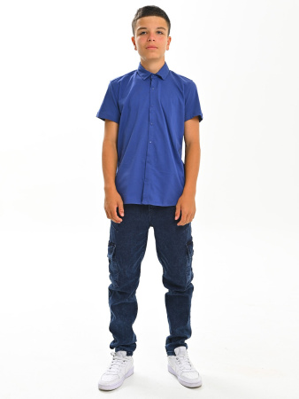 2742 Рубашка трик. к.р. (джинсовый весь размерный ряд)