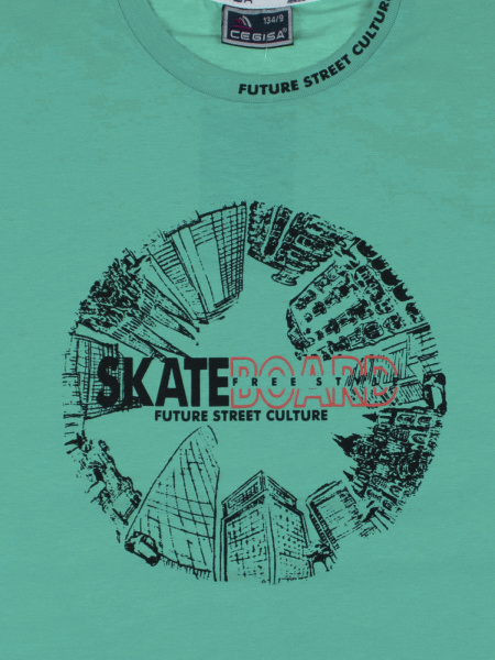 3050 Футболка д/м (изумруд 128)