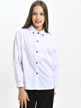 3027-Ch Блузка д/д (белый весь размерный ряд)