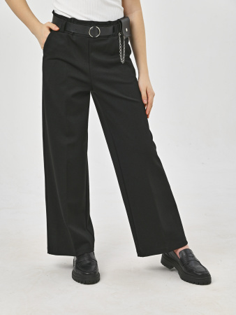 210KG Брюки палаццо утепл. д/д (черный весь размерный ряд)