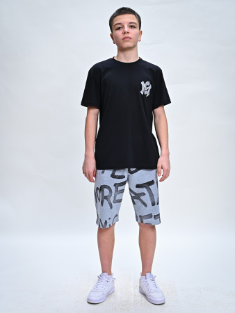 2308 Футболка д/м (черный весь размерный ряд)