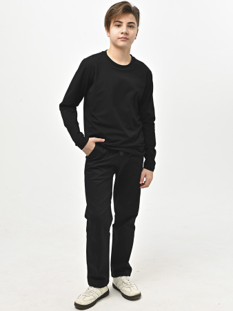 4925 Лонгслив д/м (черный весь размерный ряд)