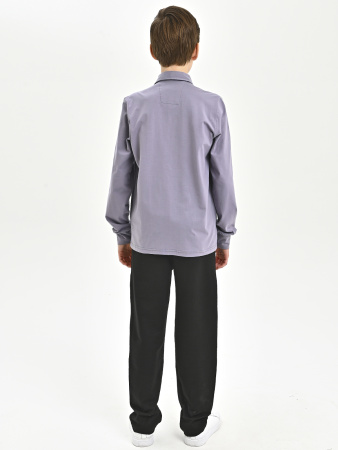 4808 Рубашка трик.(батал) дл.р. д/м (темно-серый весь размерный ряд)