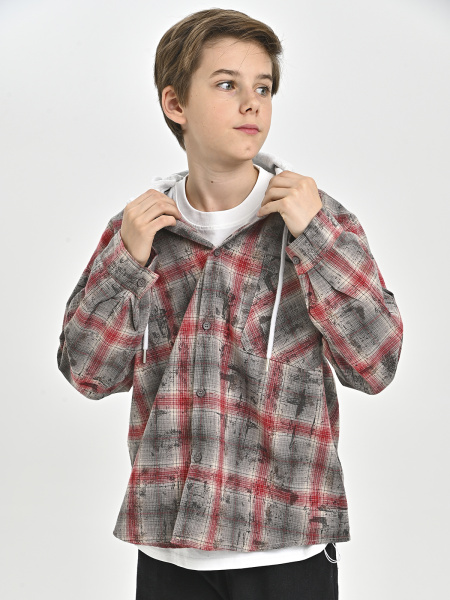 85Q322-Ch Рубашка (красный весь размерный ряд)