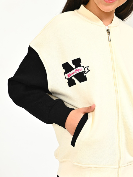 10494 Толстовка утепл. д/д (кремовый весь размерный ряд)