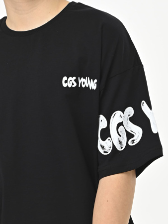 4526 Футболка д/м (черный весь размерный ряд)