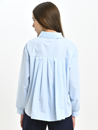 3025-Ch Блузка д/д (голубой весь размерный ряд)