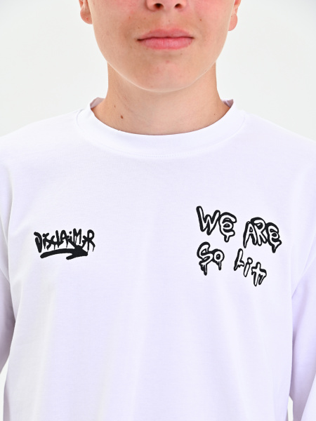 2220 Фуфайка д/м (белый размер 128)