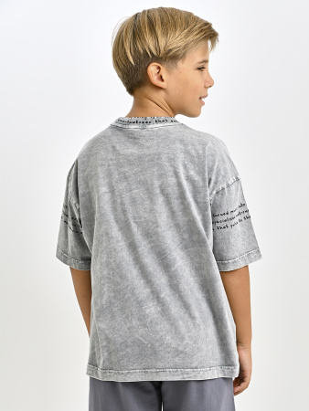 5326 Футболка оверсайз д/м (серый весь размерный ряд)