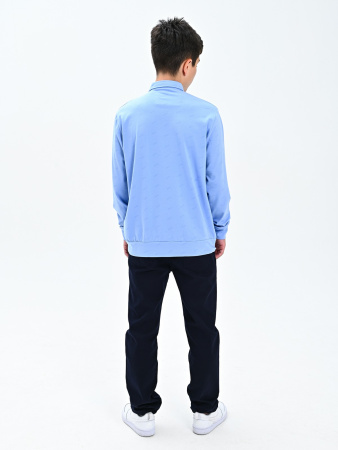 2429 Поло дл.р. д/м (голубой весь размерный ряд)