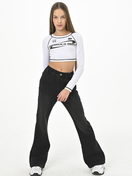 F2603-Ch Джинсы д/д (черный весь размерный ряд)