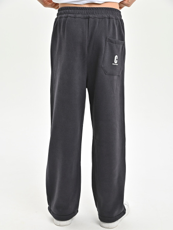 M862-1-Ch Брюки спорт утепл. д/м (темно-серый весь размерный ряд)