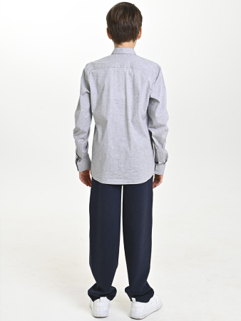 4885 Рубашка дл.р. д/м (серый меланж весь размерный ряд)