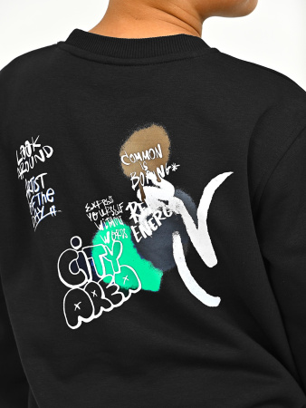 2839 Джемпер д/м (черный весь размерный ряд)