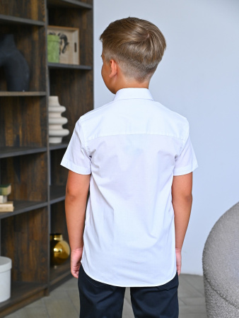 2466 Рубашка к.р. д/м (белый весь размерный ряд)