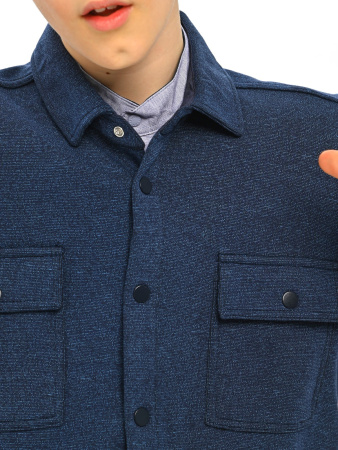 4236 Жакет/рубашка д/м (синий весь размерный ряд)