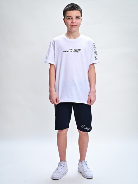 2057 Футболка д/м (белый весь размерный ряд)