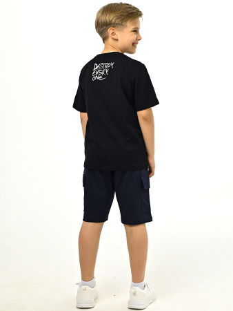 3060 Футболка д/м (черный весь размерный ряд)