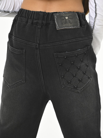 F2603-Ch Джинсы д/д (черный весь размерный ряд)