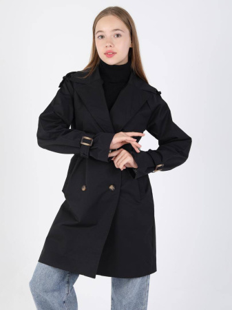 2390KG Тренч д/д (черный весь размерный ряд)