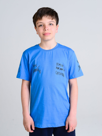 1354 Футболка д/м (джинсовый весь размерный ряд)