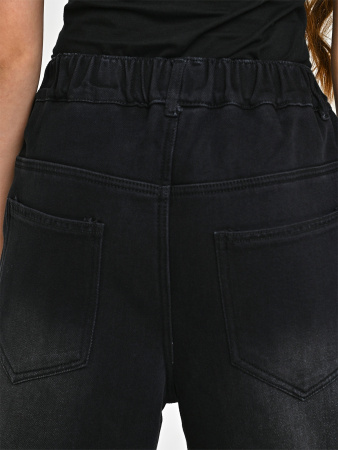 T9020-Ch Джинсы утепленные д/д (черный весь размерный ряд)