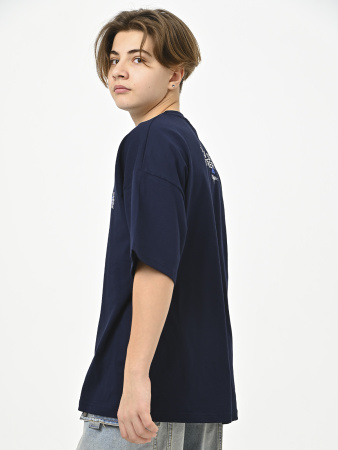 3001 Футболка д/м оверсайз (темно-синий весь размерный ряд)