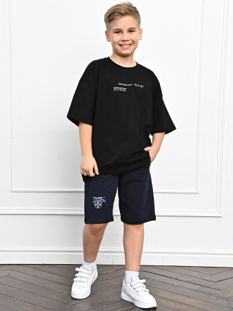 3002 Футболка д/м оверсайз (черный весь размерный ряд)