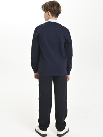 4816 Рубашка трик.(батал) дл.р. д/м (темно-синий,голубой весь размерный ряд)