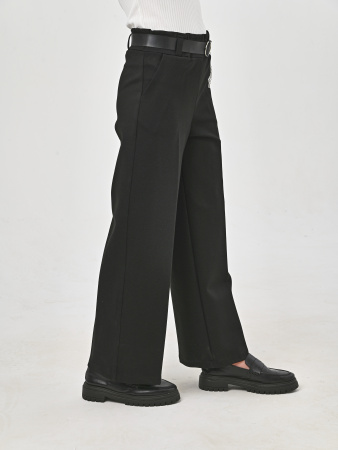 210KG Брюки палаццо утепл. д/д (черный весь размерный ряд)