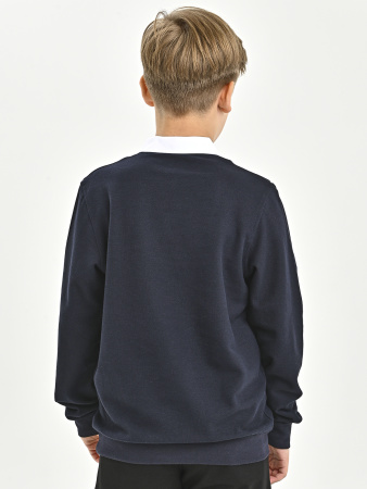 5007 Джемпер/обманка д/м (темно-синий,белый весь размерный ряд)