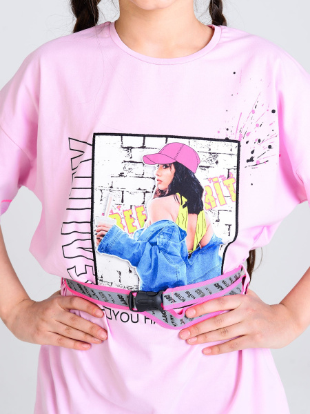 0036 Туника д/д (розовый размер 152)