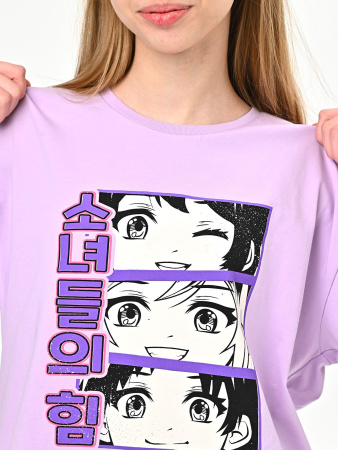 10520 Футболка д/д (сиреневый 134)