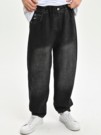 25563-Ch Джинсы утепленные д/м (темно-синий весь размерный ряд)